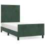 Estructura cama con cabecero terciopelo verde oscuro 80x200 cm de , Camas y somieres - Ref: Foro24-3125602, Precio: 137,47 €,...