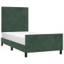Estructura cama con cabecero terciopelo verde oscuro 80x200 cm de , Camas y somieres - Ref: Foro24-3125602, Precio: 137,47 €,...