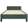 Estructura cama con cabecero terciopelo verde oscuro 80x200 cm de , Camas y somieres - Ref: Foro24-3125602, Precio: 137,47 €,...