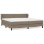 Cama box spring con colchón tela gris taupe 200x200 cm de , Camas y somieres - Ref: Foro24-3126113, Precio: 644,39 €, Descuen...