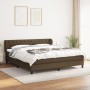 Cama box spring con colchón tela marrón oscuro 160x200 cm de , Camas y somieres - Ref: Foro24-3126496, Precio: 535,36 €, Desc...
