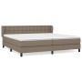 Cama box spring con colchón tela gris taupe 200x200 cm de , Camas y somieres - Ref: Foro24-3126593, Precio: 649,12 €, Descuen...