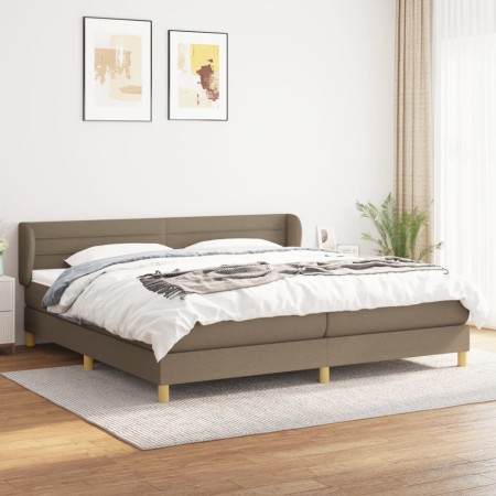 Cama box spring con colchón tela gris taupe 200x200 cm de , Camas y somieres - Ref: Foro24-3126913, Precio: 636,12 €, Descuen...