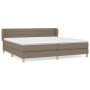 Cama box spring con colchón tela gris taupe 200x200 cm de , Camas y somieres - Ref: Foro24-3126913, Precio: 636,12 €, Descuen...