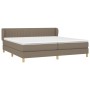 Cama box spring con colchón tela gris taupe 200x200 cm de , Camas y somieres - Ref: Foro24-3126993, Precio: 635,18 €, Descuen...