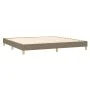 Box spring bed with taupe gray fabric mattress 200x200 cm by , Beds and slatted bases - Ref: Foro24-3126993, Price: 623,97 €,...