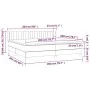 Box spring bed with taupe gray fabric mattress 200x200 cm by , Beds and slatted bases - Ref: Foro24-3126993, Price: 623,97 €,...