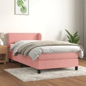 Boxspringbett mit rosa Samtmatratze 90x200 cm von , Betten und Lattenroste - Ref: Foro24-3127354, Preis: 289,83 €, Rabatt: %