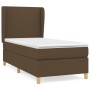 Cama box spring con colchón tela marrón oscuro 80x200 cm de , Camas y somieres - Ref: Foro24-3128320, Precio: 340,11 €, Descu...