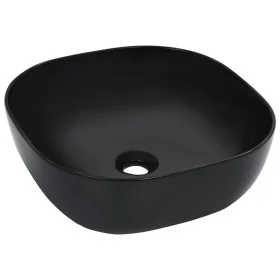 Lavabo 42,5x42,5x14,5 cm cerámica negro de vidaXL, Lavabos - Ref: Foro24-143918, Precio: 69,25 €, Descuento: %