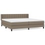 Cama box spring con colchón tela gris taupe 200x200 cm de , Camas y somieres - Ref: Foro24-3130061, Precio: 644,99 €, Descuen...