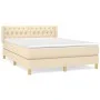 Boxspringbett mit cremefarbener Stoffmatratze 140x200 cm von , Betten und Lattenroste - Ref: Foro24-3130518, Preis: 453,42 €,...