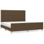 Estructura de cama con cabecero de tela marrón 180x200 cm de , Camas y somieres - Ref: Foro24-3124914, Precio: 217,73 €, Desc...