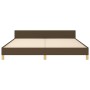 Estructura de cama con cabecero de tela marrón 180x200 cm de , Camas y somieres - Ref: Foro24-3124914, Precio: 217,73 €, Desc...