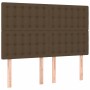 Cama box spring con colchón tela marrón oscuro 140x200 cm de , Camas y somieres - Ref: Foro24-3131756, Precio: 510,17 €, Desc...
