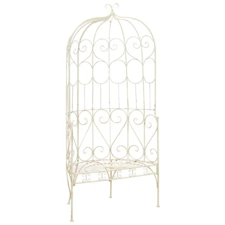 Banco de jardín metal blanco envejecido 95 cm de vidaXL, Bancos de jardín - Ref: Foro24-45432, Precio: 208,48 €, Descuento: %