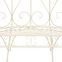 Banco de jardín metal blanco envejecido 95 cm de vidaXL, Bancos de jardín - Ref: Foro24-45432, Precio: 211,11 €, Descuento: %