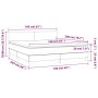 Cama box spring con colchón LED tela marrón oscuro 160x200 cm de , Camas y somieres - Ref: Foro24-3133008, Precio: 501,70 €, ...
