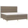 Cama box spring colchón y luces LED tela gris taupe 200x200 cm de , Camas y somieres - Ref: Foro24-3135705, Precio: 786,50 €,...