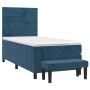Cama box spring con colchón terciopelo azul oscuro 80x200 cm de , Camas y somieres - Ref: Foro24-3137873, Precio: 317,21 €, D...