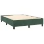 Box spring bed with mattress and LED dark green velvet 140x200cm by , Beds and slatted bases - Ref: Foro24-3139628, Price: 50...