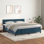 Cama box spring con colchón terciopelo azul oscuro 160x200 cm de , Camas y somieres - Ref: Foro24-3141375, Precio: 480,01 €, ...
