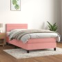 Cama box spring con colchón terciopelo rosa 90x190 cm de , Camas y somieres - Ref: Foro24-3141340, Precio: 304,45 €, Descuent...