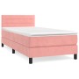 Cama box spring con colchón terciopelo rosa 90x190 cm de , Camas y somieres - Ref: Foro24-3141340, Precio: 304,45 €, Descuent...