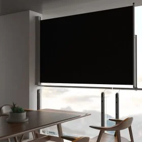 Retractable side awning for patio 160x300 cm black by vidaXL, Umbrellas - Ref: Foro24-45193, Price: 57,95 €, Discount: %