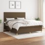 Cama box spring con colchón tela marrón oscuro 180x200 cm de , Camas y somieres - Ref: Foro24-3142196, Precio: 596,22 €, Desc...