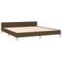 Estructura de cama con cabecero de tela marrón 160x200 cm de , Camas y somieres - Ref: Foro24-3125311, Precio: 269,70 €, Desc...