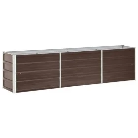 Arriate de jardín de acero galvanizado marrón 240x40x45 cm de , Maceteros y jardineras - Ref: Foro24-47046, Precio: 62,88 €, ...