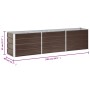 Arriate de jardín de acero galvanizado marrón 240x40x45 cm de , Maceteros y jardineras - Ref: Foro24-47046, Precio: 73,50 €, ...