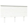 Cabecero de cama madera maciza de pino blanco 139x6x82,5 cm de , Cabeceros y pies de cama - Ref: Foro24-819166, Precio: 62,17...