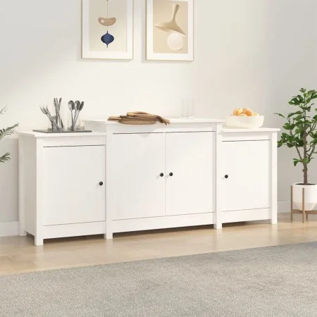 Aparador de madera maciza de pino blanco 164x37x68 cm de , Aparadores - Ref: Foro24-821493, Precio: 189,06 €, Descuento: %