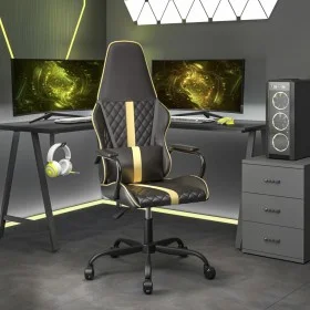 Silla gaming cuero sintético negro y dorado von , Gaming-Stühle - Ref: Foro24-3143789, Preis: 104,69 €, Rabatt: %