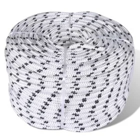 Cuerda trenzada poliéster 8 mm 500 mm blanco de vidaXL, Sogas y cuerdas metálicas - Ref: Foro24-143792, Precio: 135,44 €, Des...