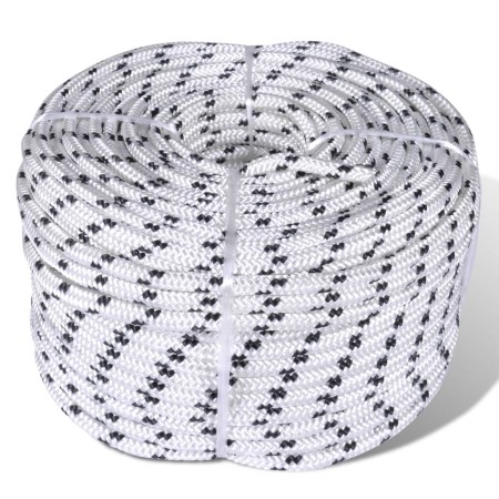 Cuerda trenzada poliéster 8 mm 500 mm blanco de vidaXL, Sogas y cuerdas metálicas - Ref: Foro24-143792, Precio: 137,75 €, Des...