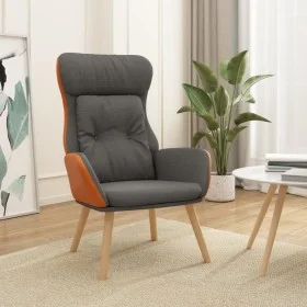 Sillón de relax de tela y PVC gris oscuro de , Sillones - Ref: Foro24-341302, Precio: 106,10 €, Descuento: %