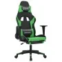 Gaming-Stuhl mit Massage und Fußstütze aus schwarzgrünem Kunstleder von , Gaming-Stühle - Ref: Foro24-345460, Preis: 132,93 €...