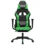 Gaming-Stuhl mit Massage und Fußstütze aus schwarzgrünem Kunstleder von , Gaming-Stühle - Ref: Foro24-345460, Preis: 132,93 €...