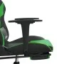 Gaming-Stuhl mit Massage und Fußstütze aus schwarzgrünem Kunstleder von , Gaming-Stühle - Ref: Foro24-345460, Preis: 132,93 €...