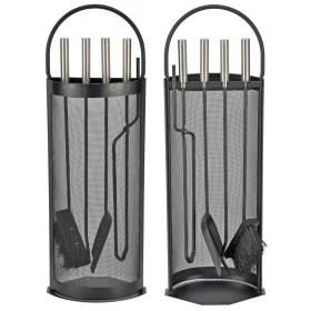 HI Juego de utensilios para chimenea 5 piezas negro 23x14,8x66 cm de , Herramientas para chimeneas - Ref: Foro24-435305, Prec...
