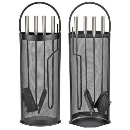 HI Fireplace utensil set 5 pieces black 23x14.8x66 cm by , fireplace tools - Ref: Foro24-435305, Price: 38,05 €, Discount: %