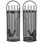HI Fireplace utensil set 5 pieces black 23x14.8x66 cm by , fireplace tools - Ref: Foro24-435305, Price: 38,05 €, Discount: %