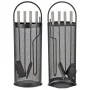 HI Fireplace utensil set 5 pieces black 23x14.8x66 cm by , fireplace tools - Ref: Foro24-435305, Price: 38,05 €, Discount: %