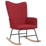 Silla mecedora con reposapiés tela rojo tinto de , Mecedoras - Ref: Foro24-328026, Precio: 160,28 €, Descuento: %