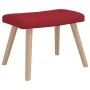 Silla mecedora con reposapiés tela rojo tinto de , Mecedoras - Ref: Foro24-328026, Precio: 160,28 €, Descuento: %