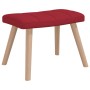 Silla mecedora con reposapiés tela rojo tinto de , Mecedoras - Ref: Foro24-328026, Precio: 163,24 €, Descuento: %