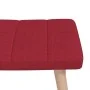 Silla mecedora con reposapiés tela rojo tinto de , Mecedoras - Ref: Foro24-328026, Precio: 160,28 €, Descuento: %